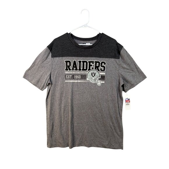 NFL Team Apparel Other - Raiders Men's Size XL Gray Distressed Short Sleeve Shirt NWT